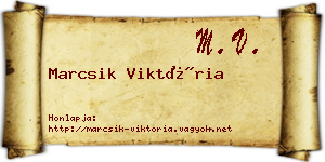 Marcsik Viktória névjegykártya